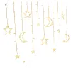 Warm yellow star and moon-shaped light strings decorate the atmosphere with small night lights for festival arrangements Item Picture
